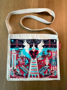 Rickshaw Bagworks "Lovers Forever" SF DigiPrint Musette Crossbody Bag.